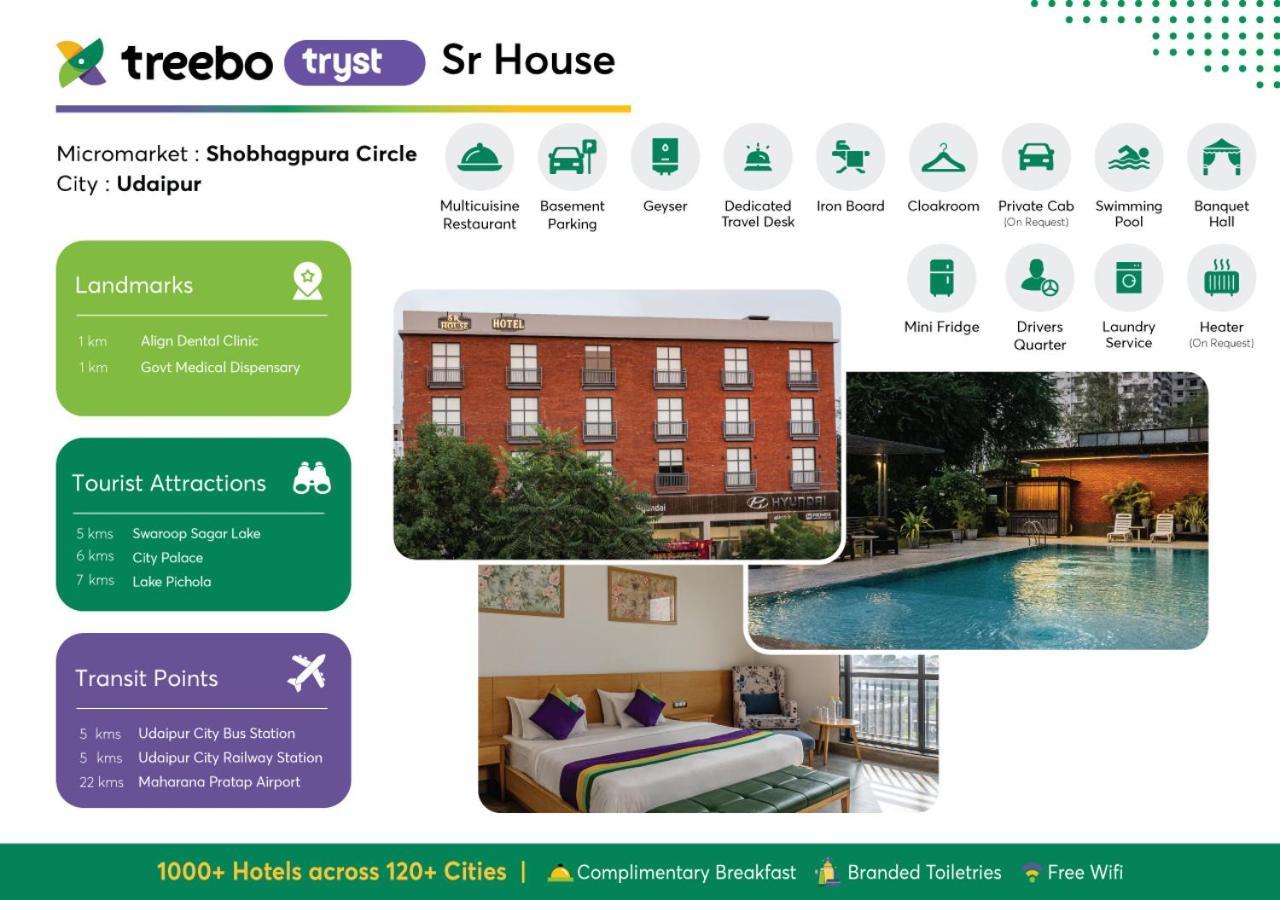 Hotel Treebo Tryst Sr House Udaipur Exterior foto